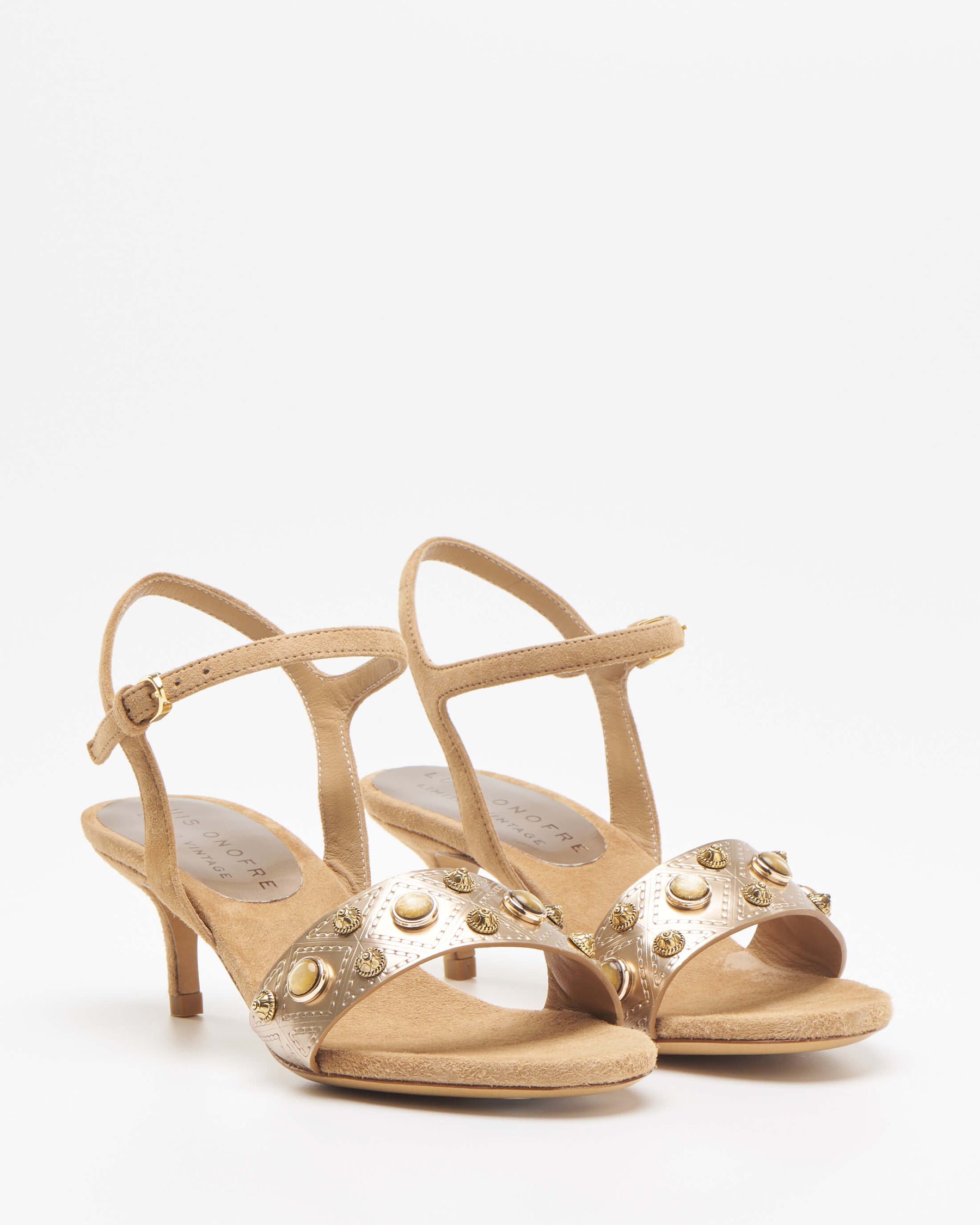Vintage Gold and Nude Sandals