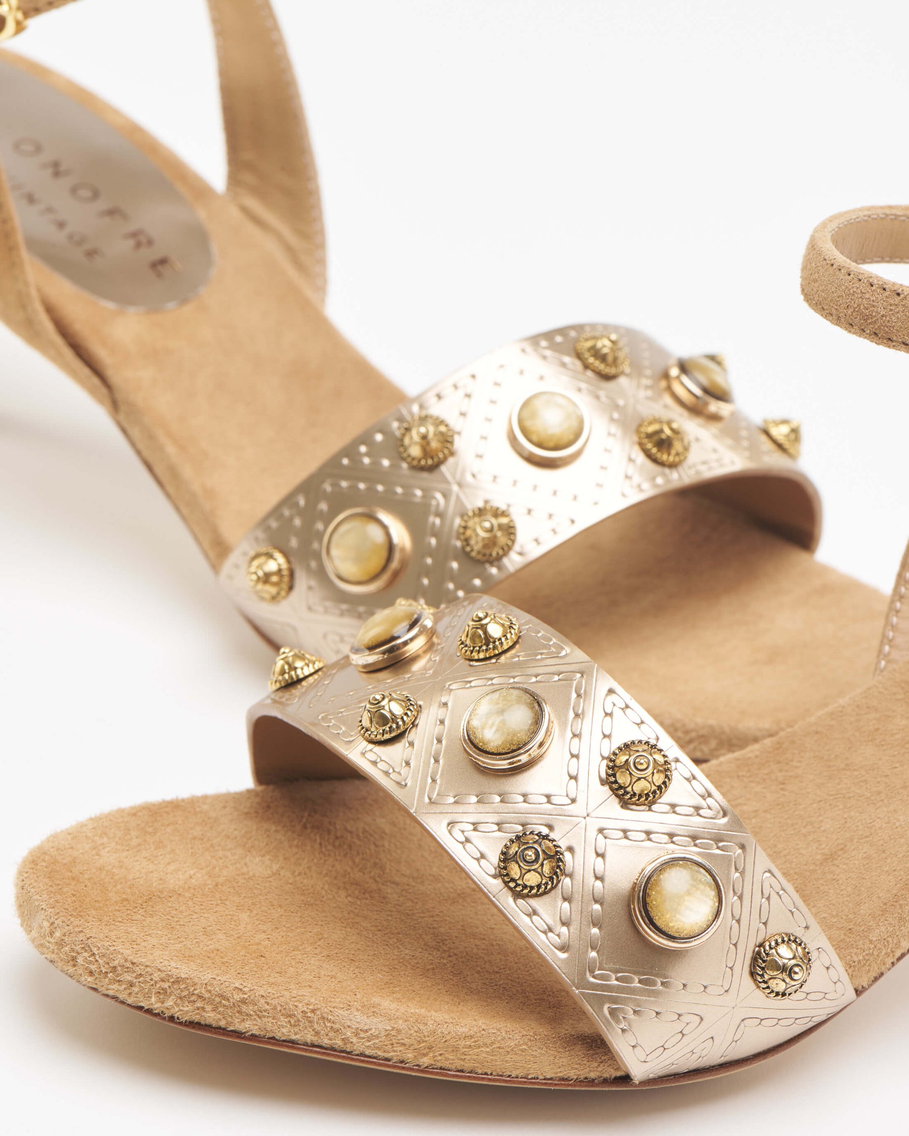 Vintage Gold and Nude Sandals