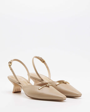 Carmine Beige Kitten Heel