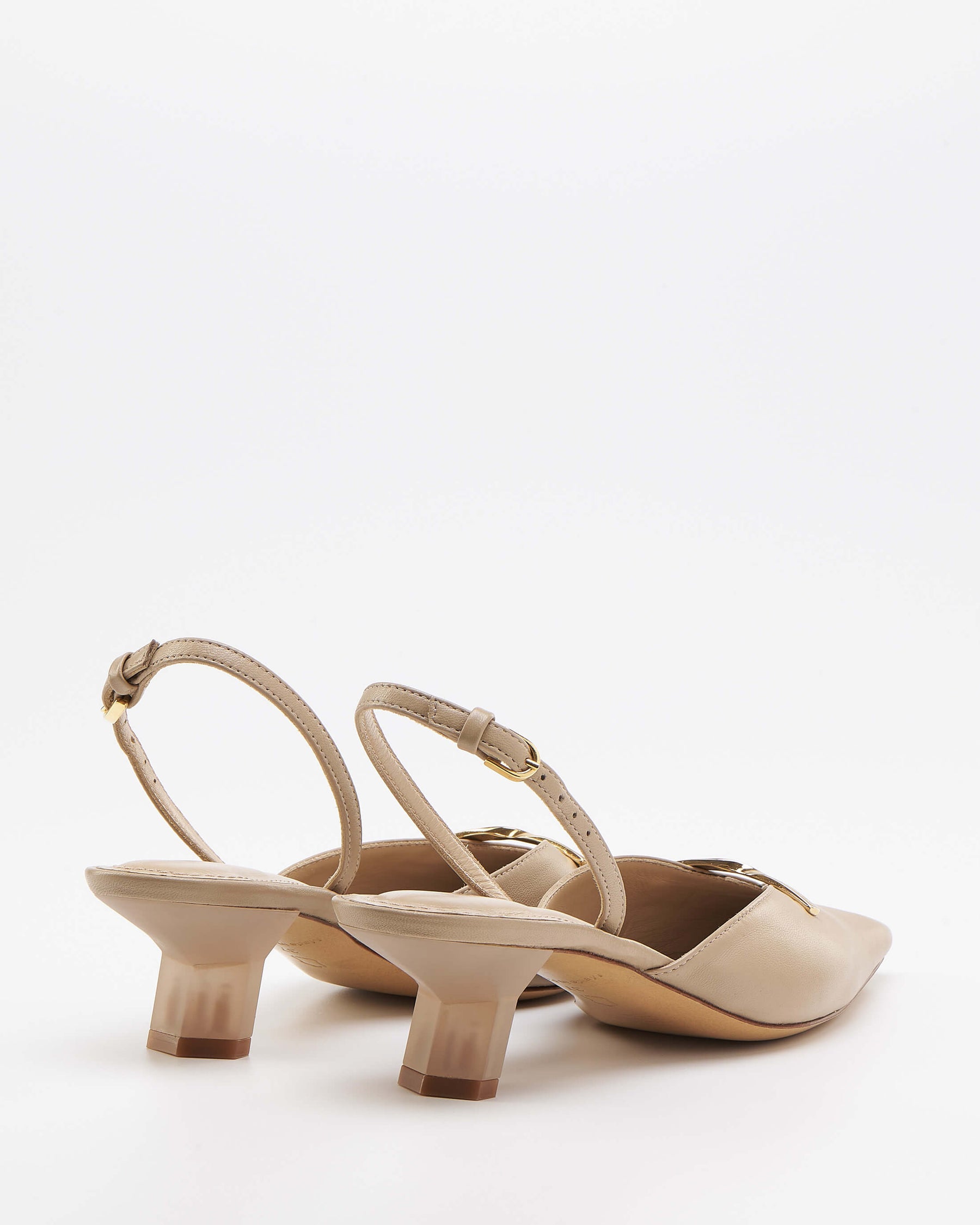 Carmine Beige Kitten Heel