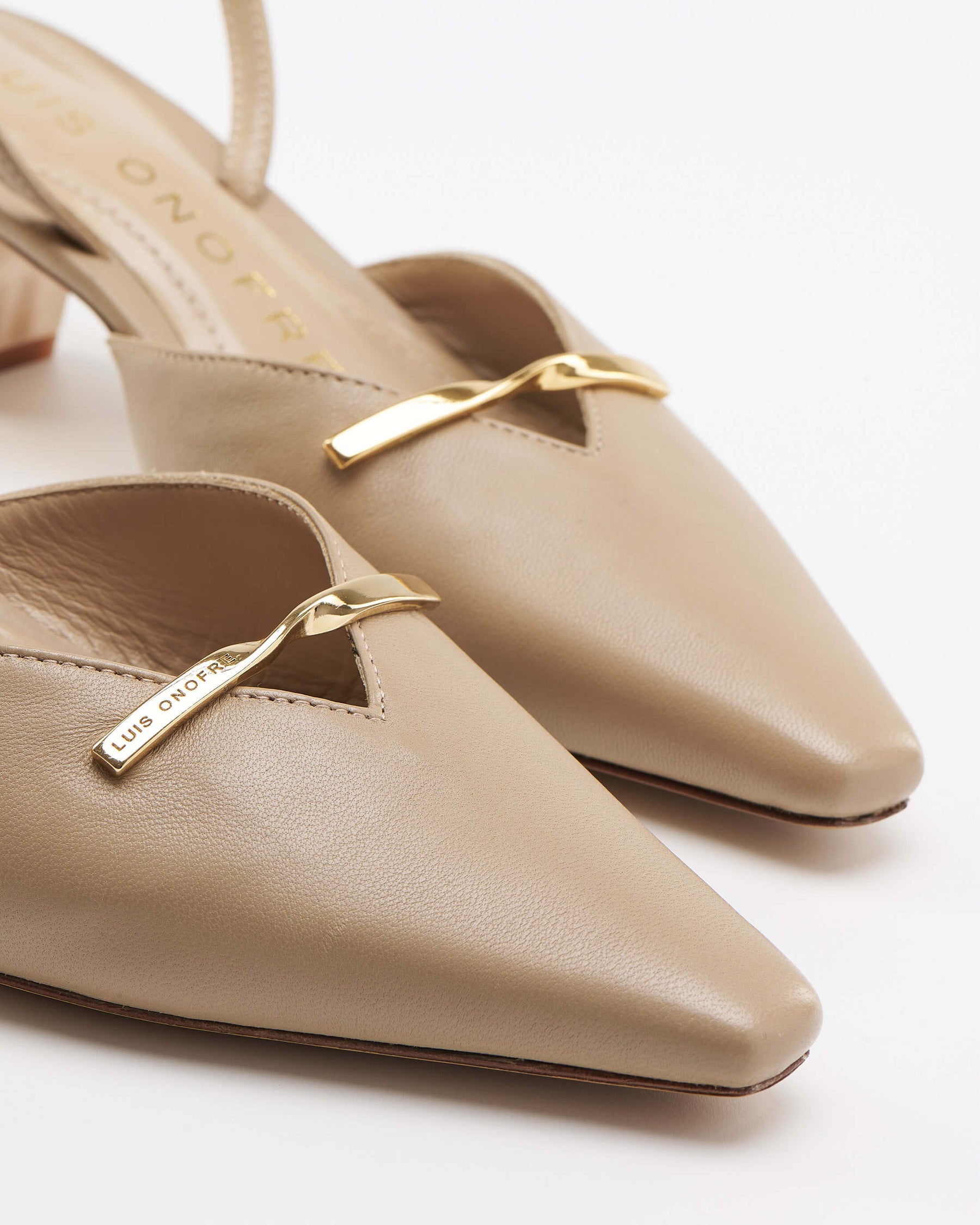 Carmine Beige Kitten Heel