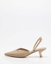 Carmine Beige Kitten Heel