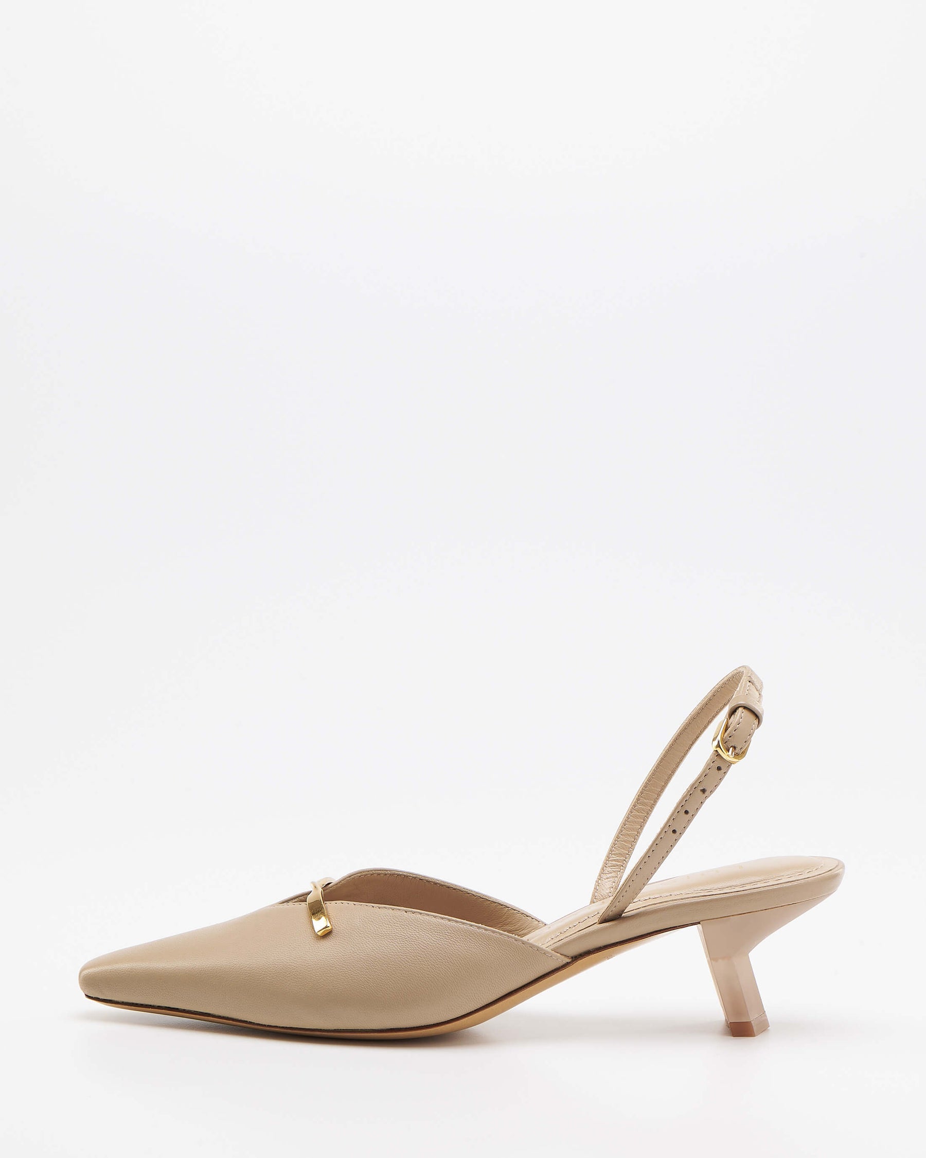 Carmine Beige Kitten Heel