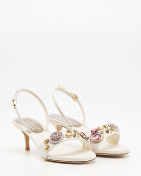 Vintage White Slingback Sandals