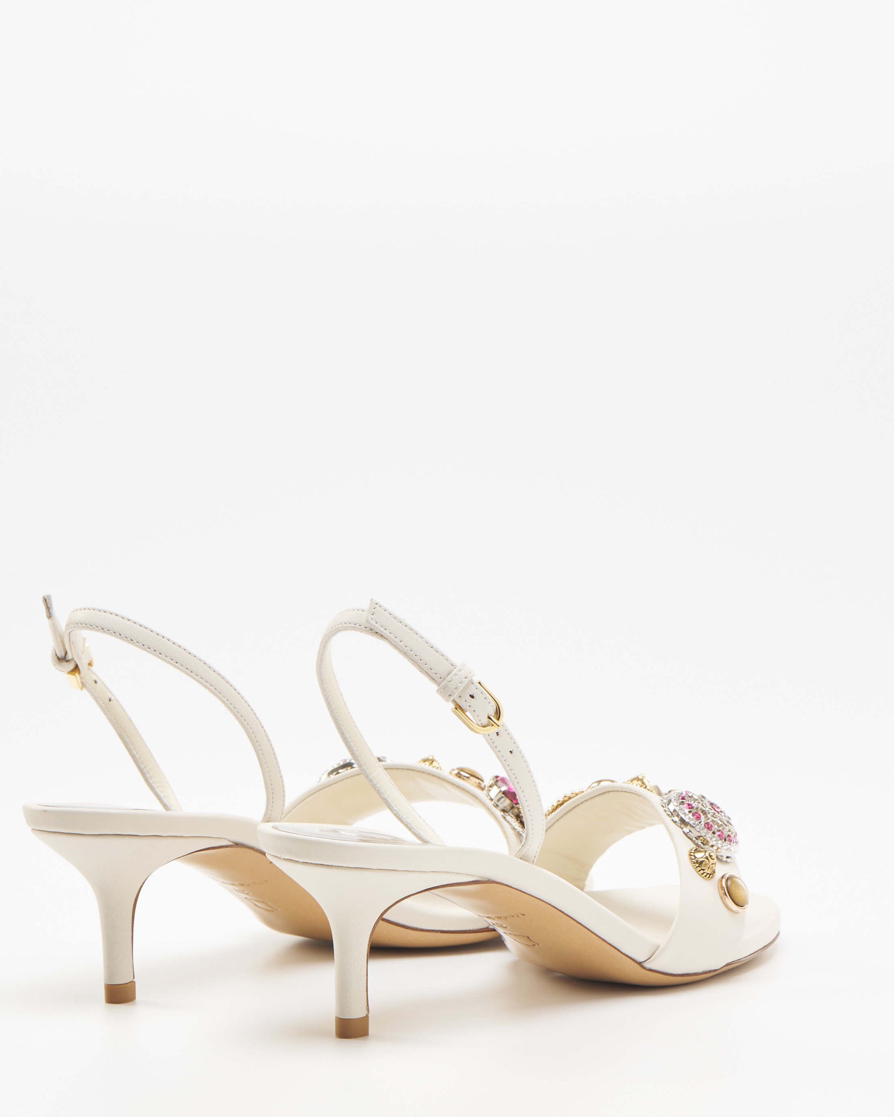 Vintage White Slingback Sandals