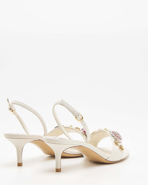 Vintage White Slingback Sandals