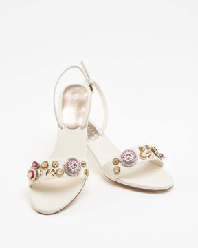 Vintage White Slingback Sandals