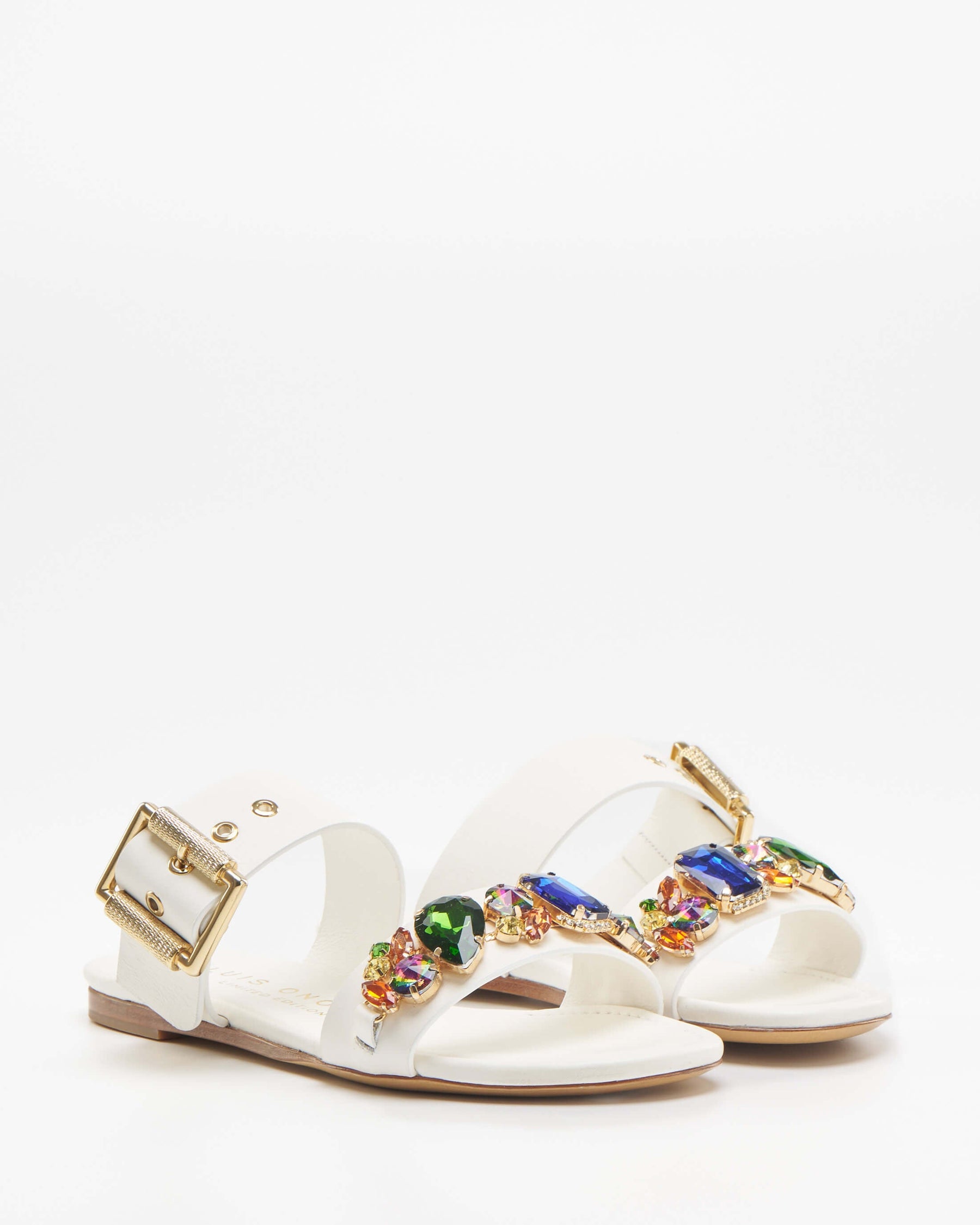 Vintage White Flat Sandals