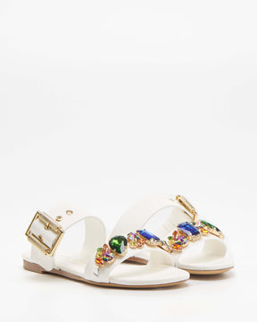 Vintage White Flat Sandals