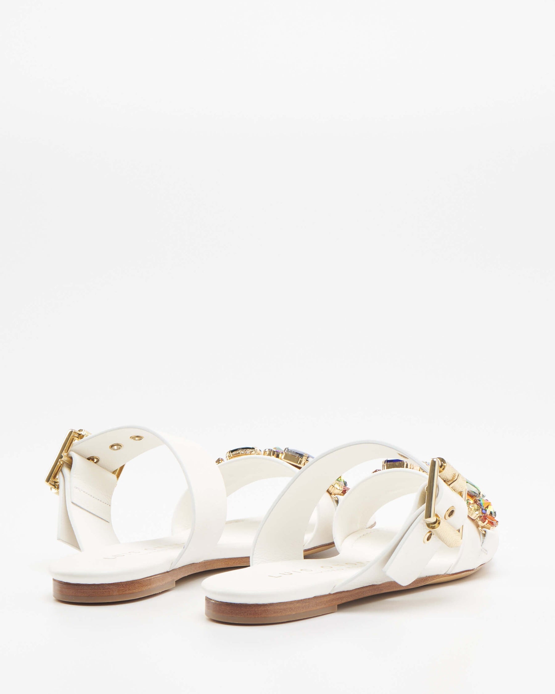 Vintage White Flat Sandals