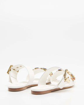 Vintage White Flat Sandals