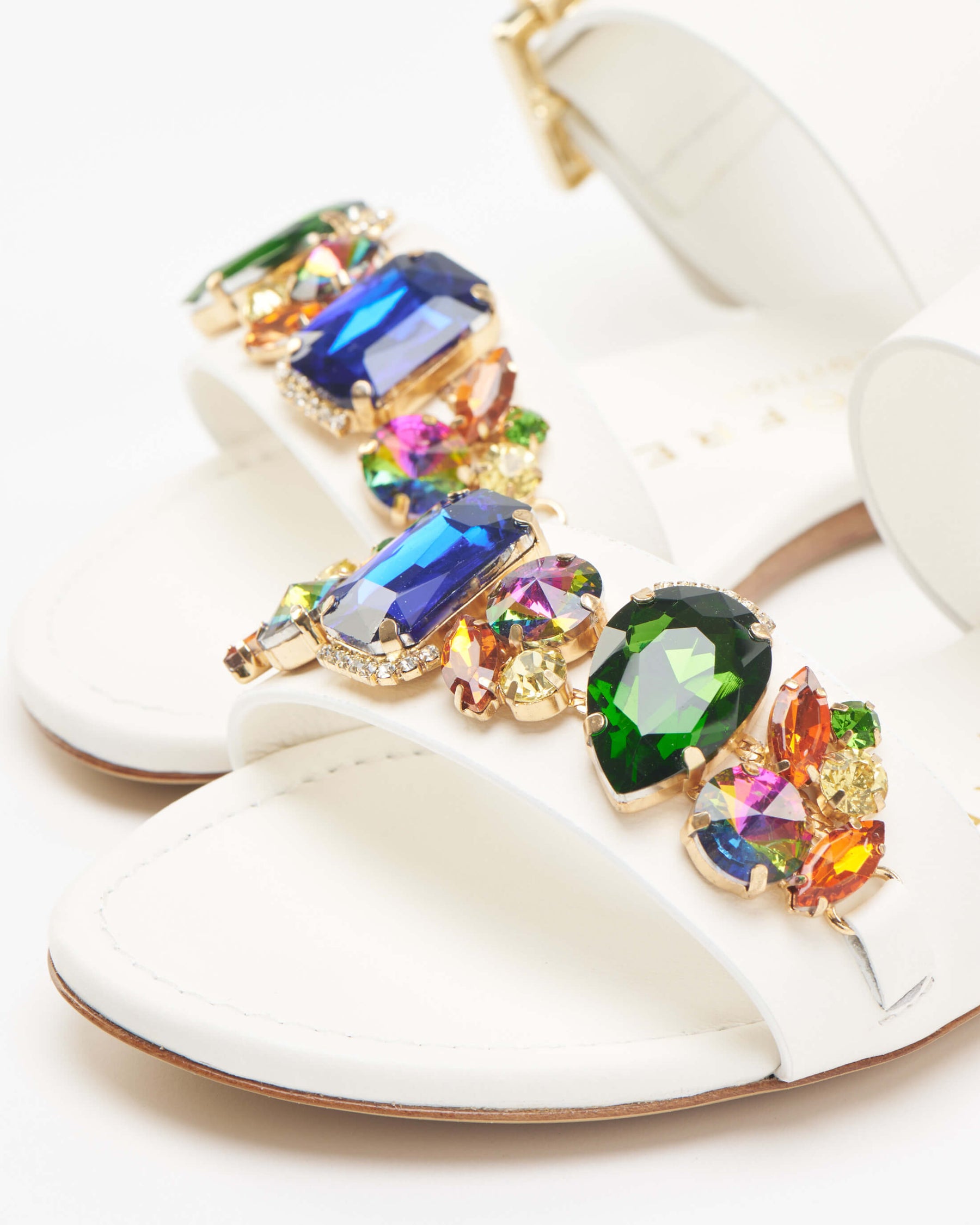 Vintage White Flat Sandals