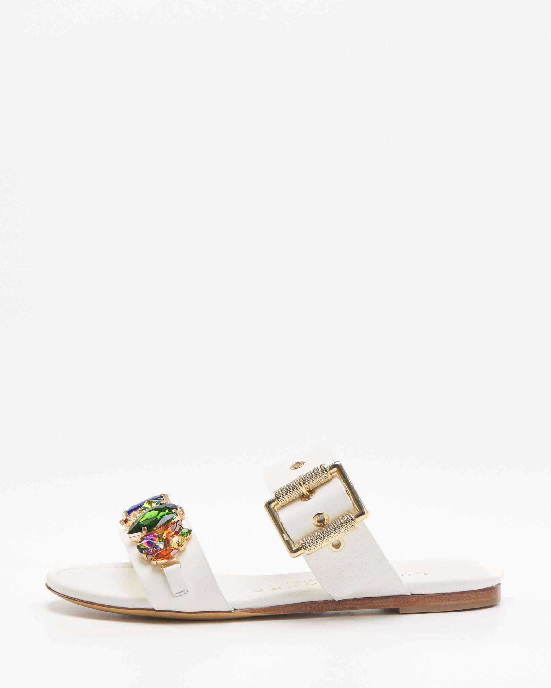 Vintage White Flat Sandals