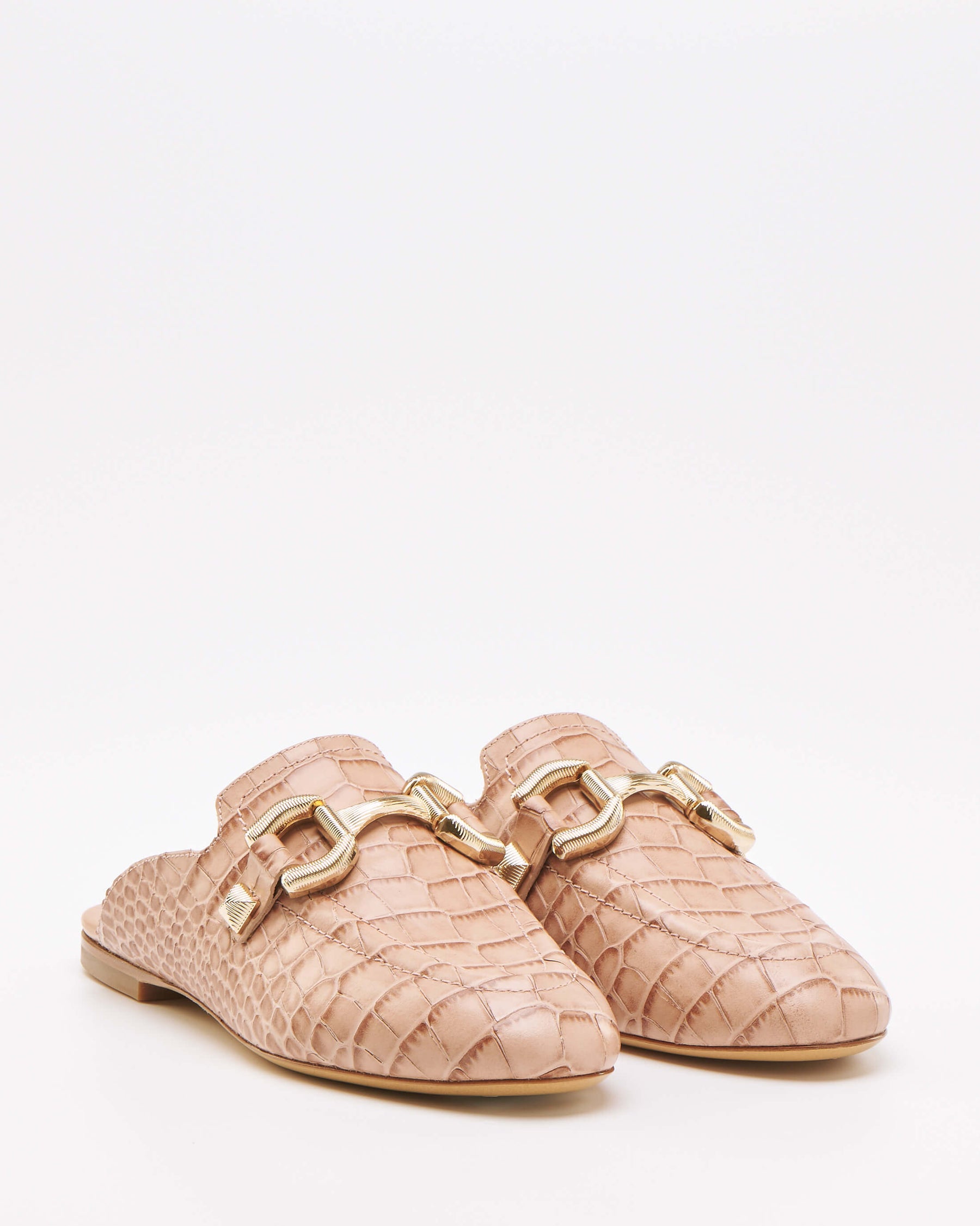Vintage Pink Mule Loafers