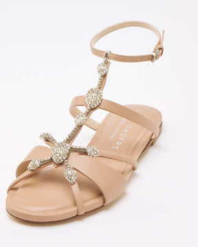 Vintage Nude Flat Sandals
